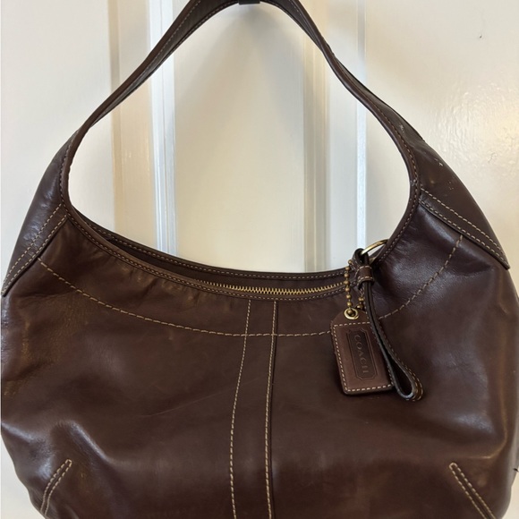 Coach Vintage Dark Brown Leather Ergo Hobo Bag - Picture 3 of 5